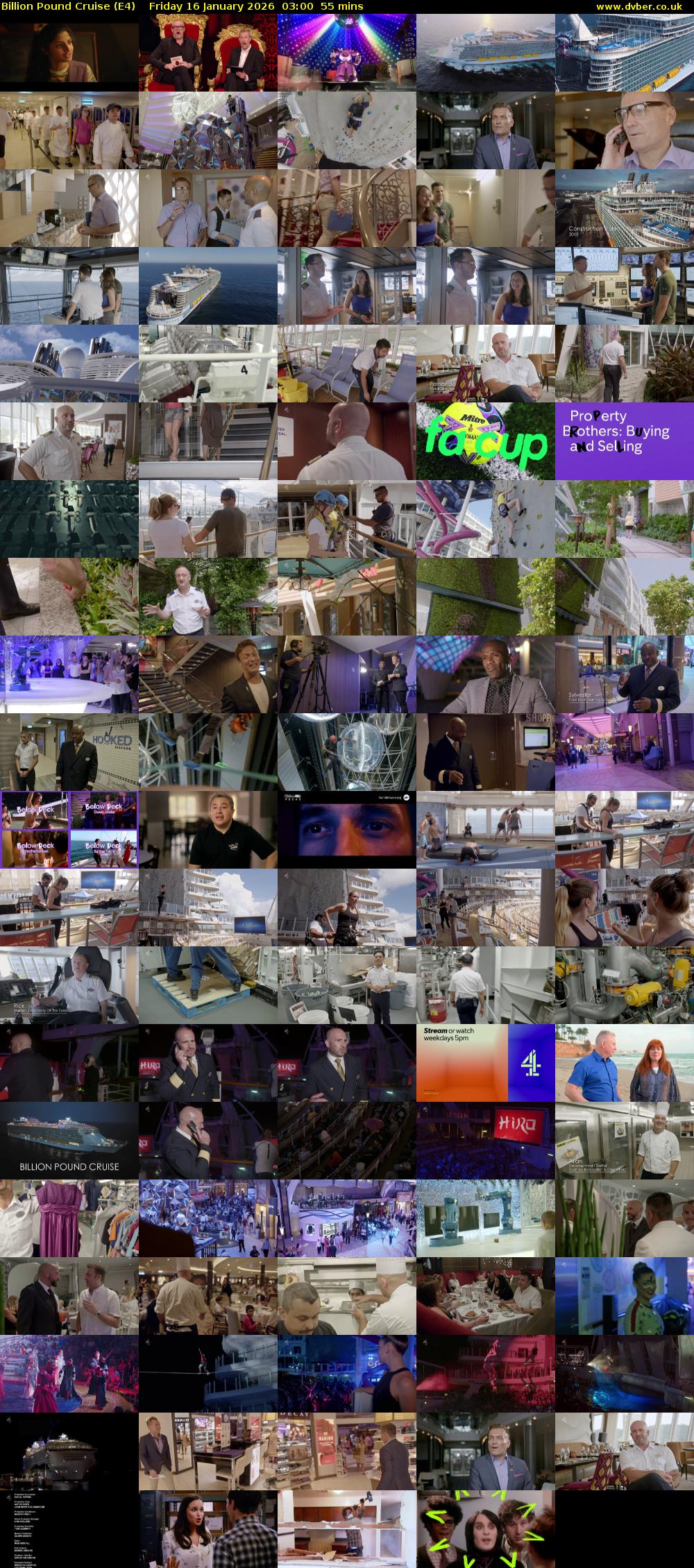 Billion Pound Cruise (E4) Friday 16 January 2026 03:00 - 03:55