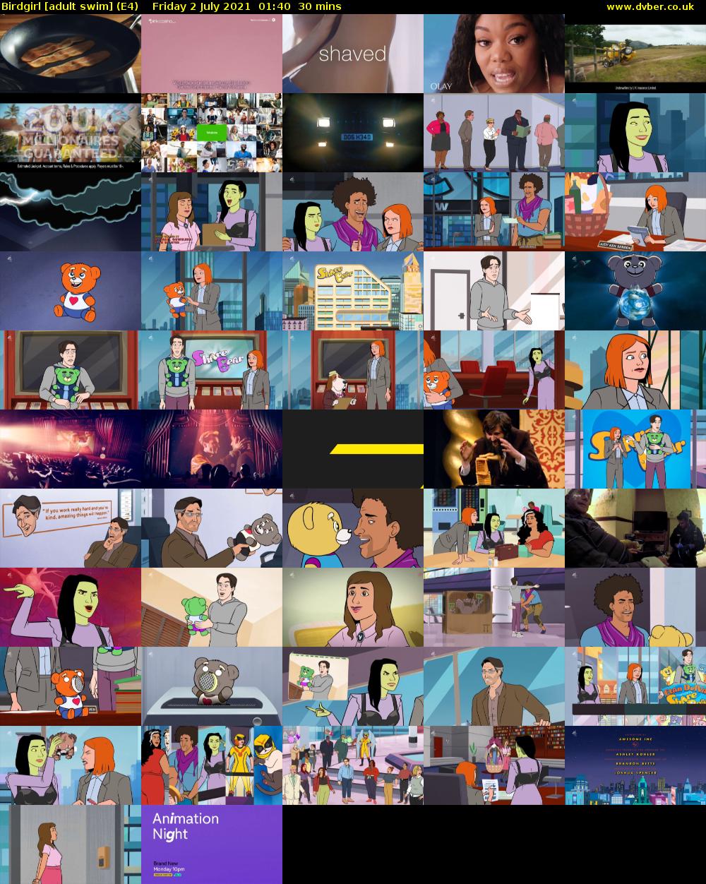 Birdgirl [adult swim] (E4) Friday 2 July 2021 01:40 - 02:10