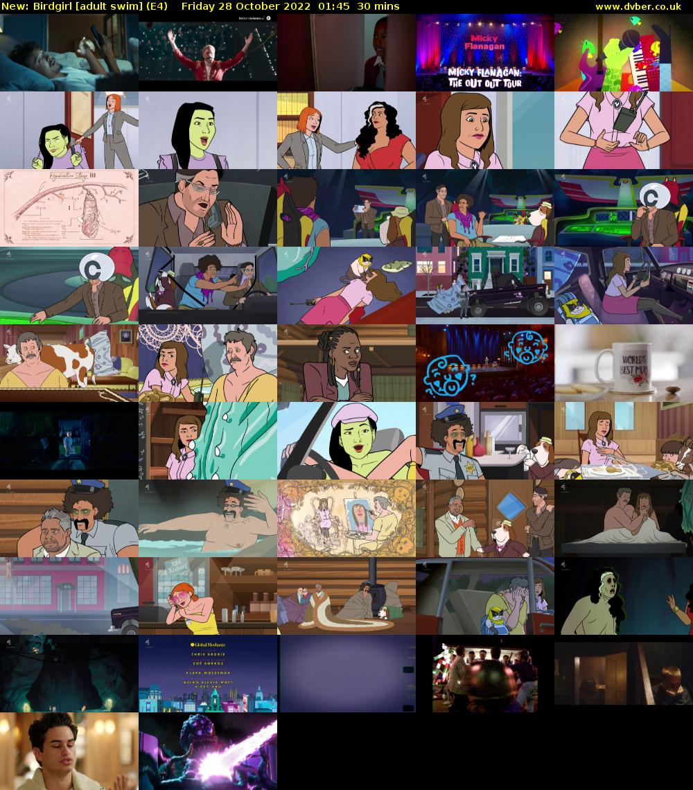 Birdgirl [adult swim] (E4) Friday 28 October 2022 01:45 - 02:15