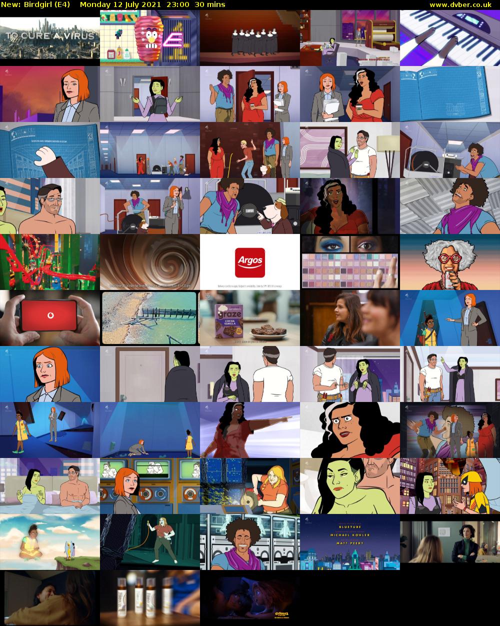 Birdgirl (E4) Monday 12 July 2021 23:00 - 23:30