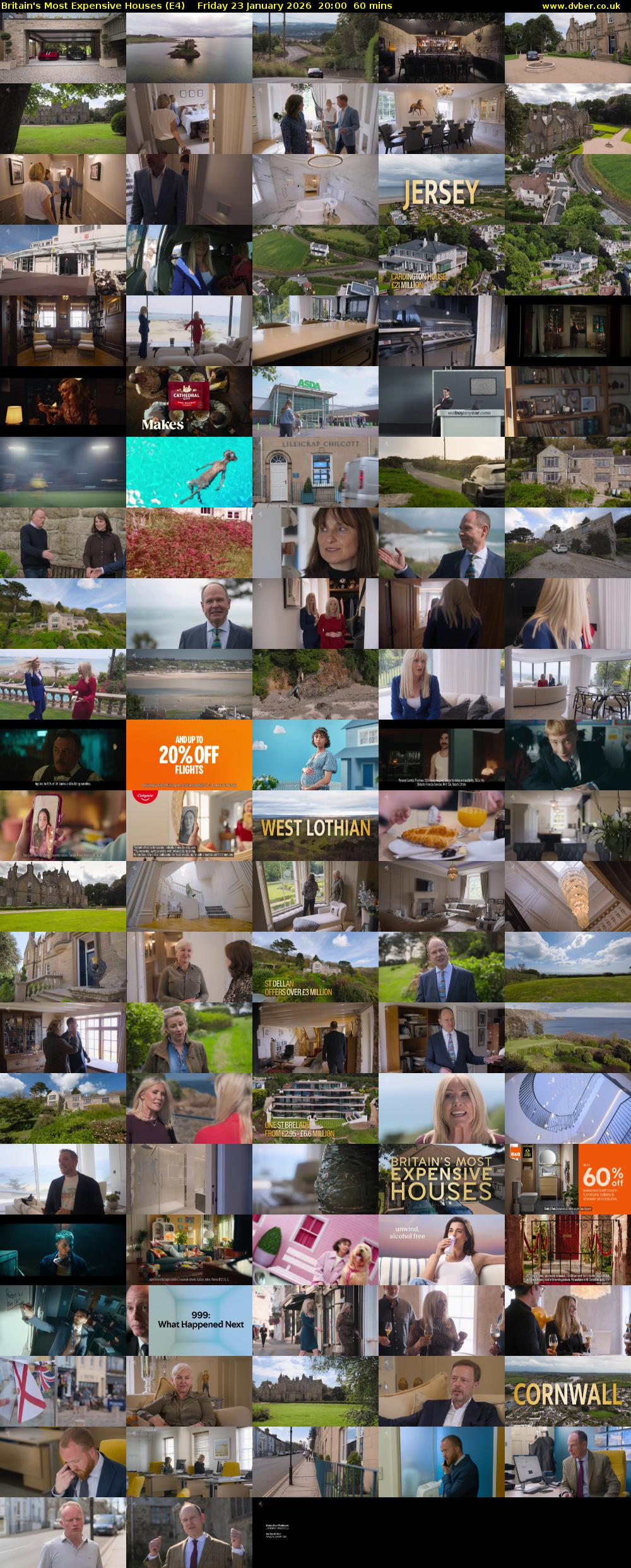 Britain's Most Expensive Houses (E4) Friday 23 January 2026 20:00 - 21:00