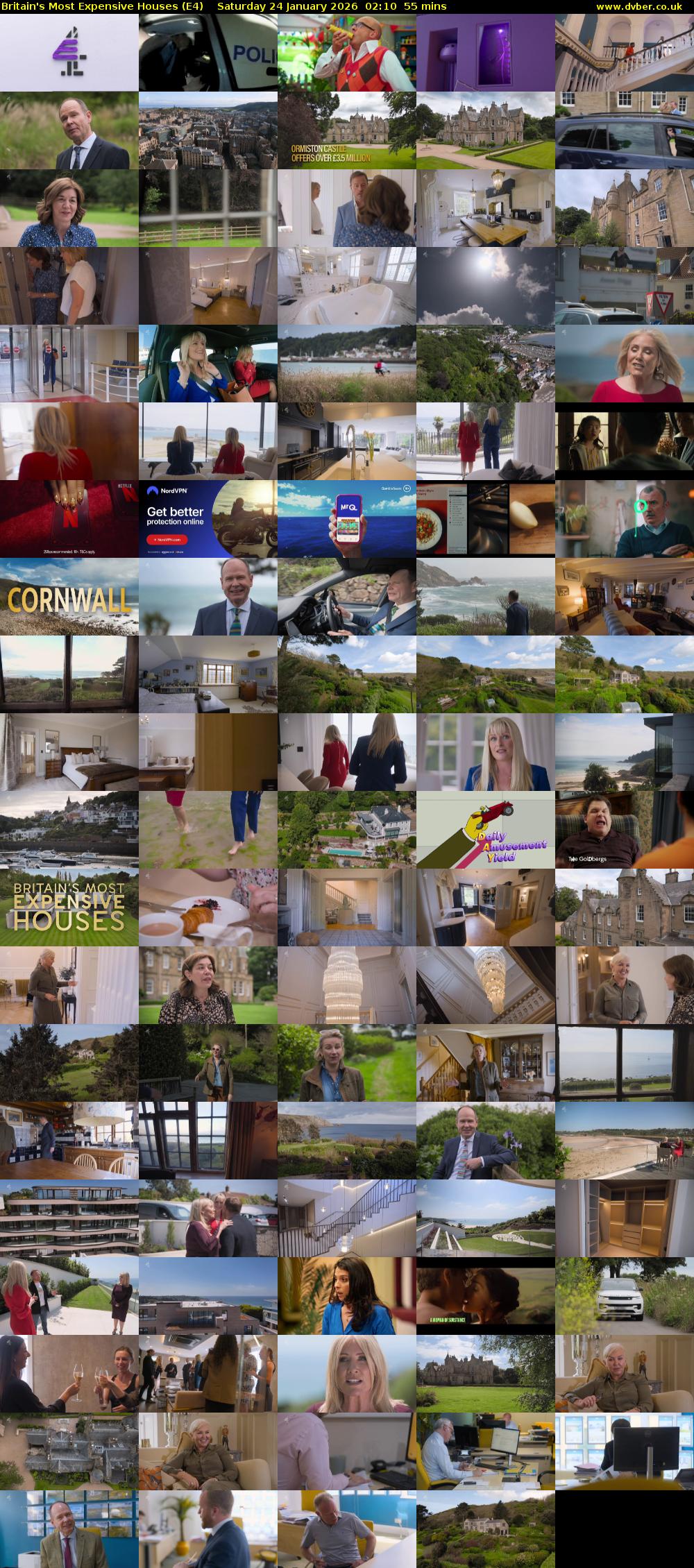 Britain's Most Expensive Houses (E4) Saturday 24 January 2026 02:10 - 03:05