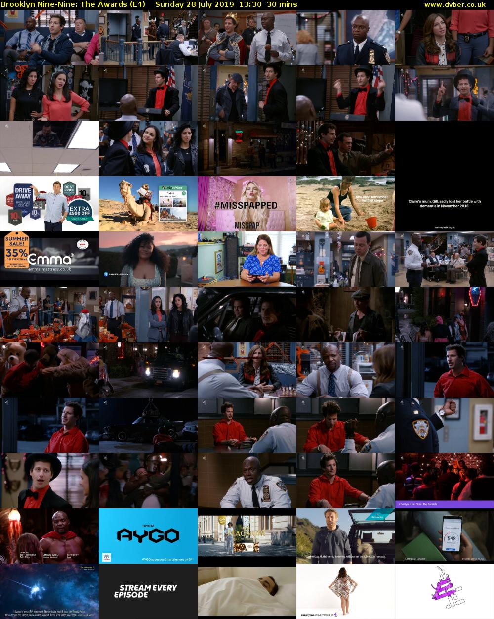 Brooklyn Nine-Nine: The Awards (E4) Sunday 28 July 2019 13:30 - 14:00