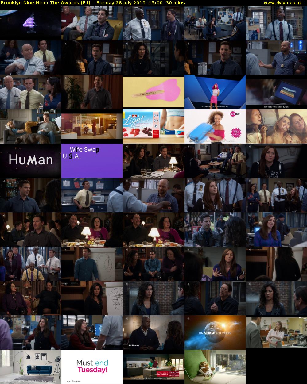 Brooklyn Nine-Nine: The Awards (E4) Sunday 28 July 2019 15:00 - 15:30