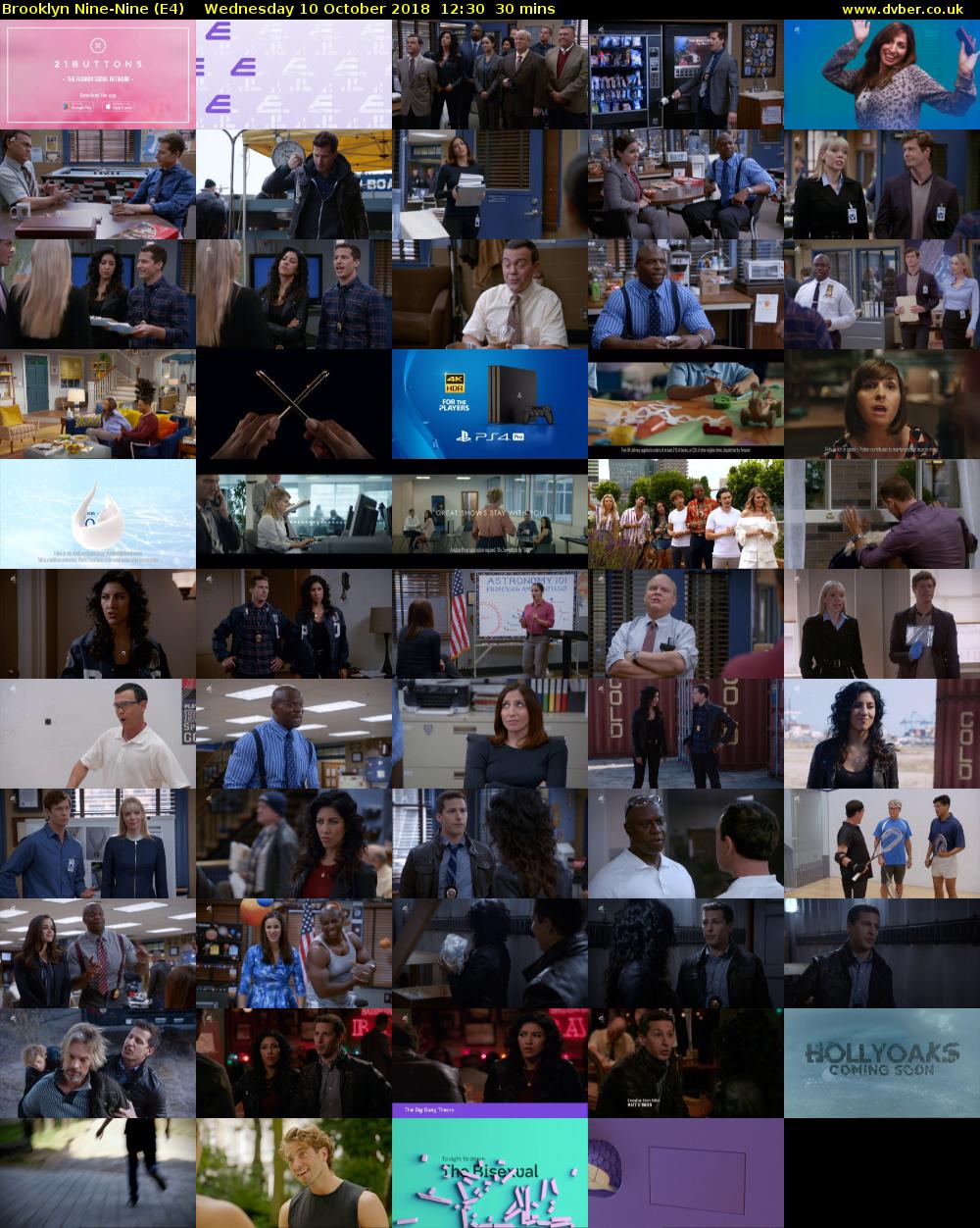 Brooklyn Nine-Nine (E4) Wednesday 10 October 2018 12:30 - 13:00
