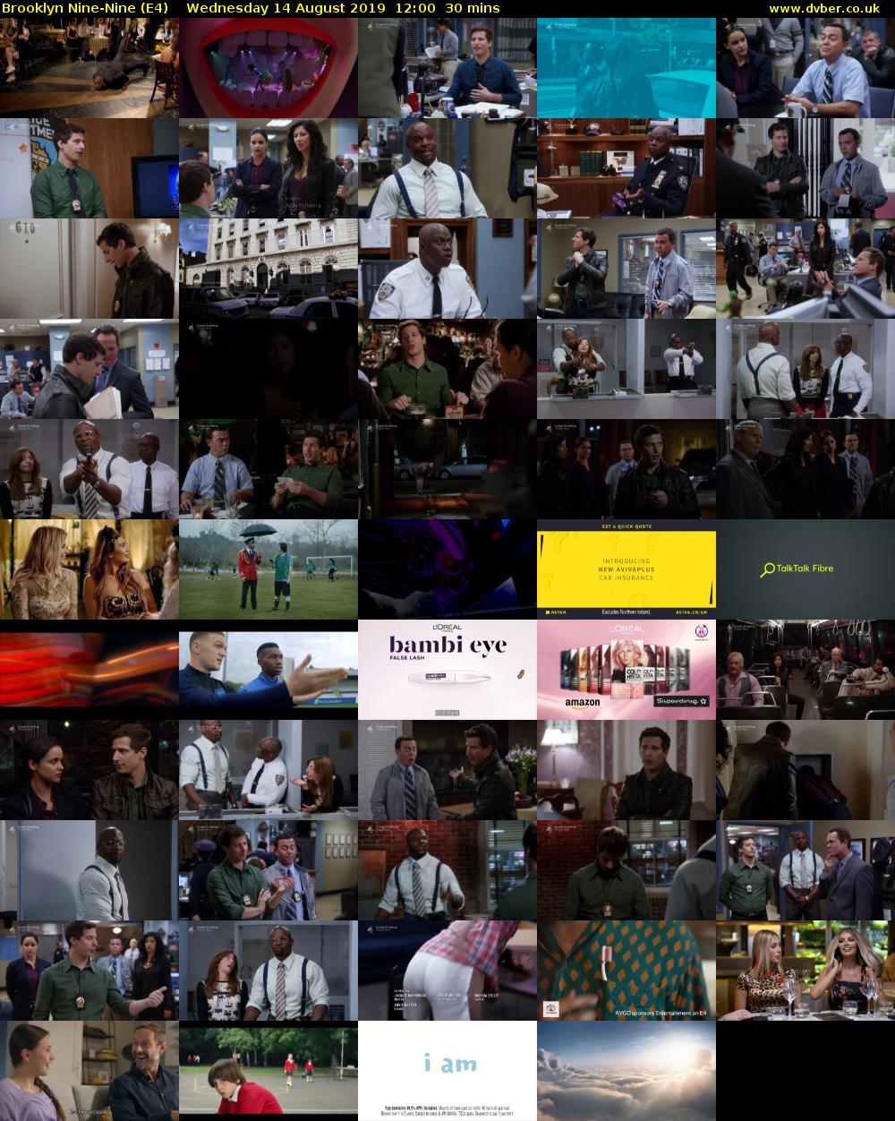 Brooklyn Nine-Nine (E4) Wednesday 14 August 2019 12:00 - 12:30
