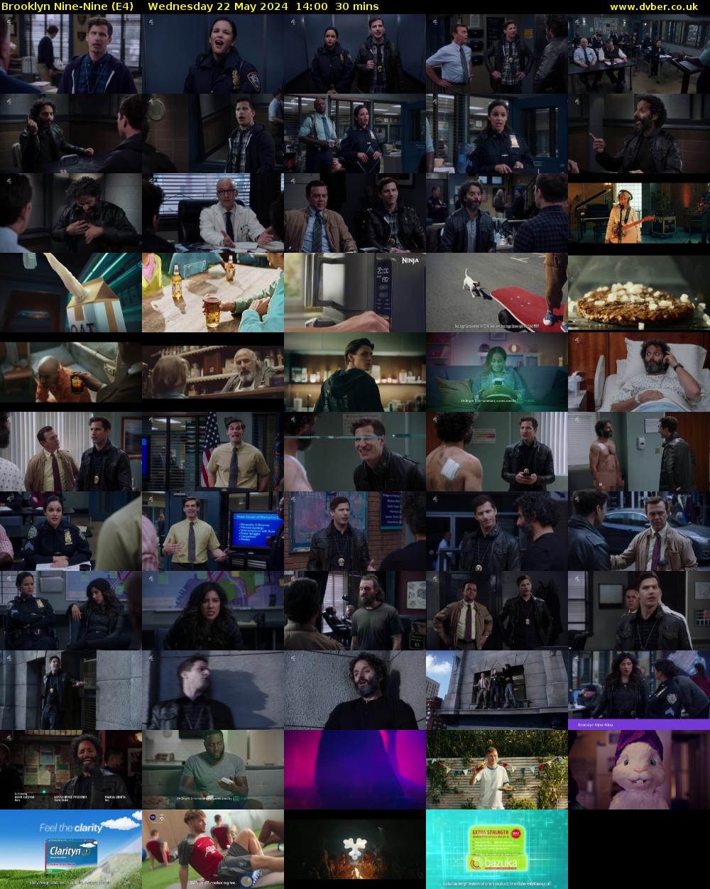 Brooklyn Nine-Nine (E4) Wednesday 22 May 2024 14:00 - 14:30