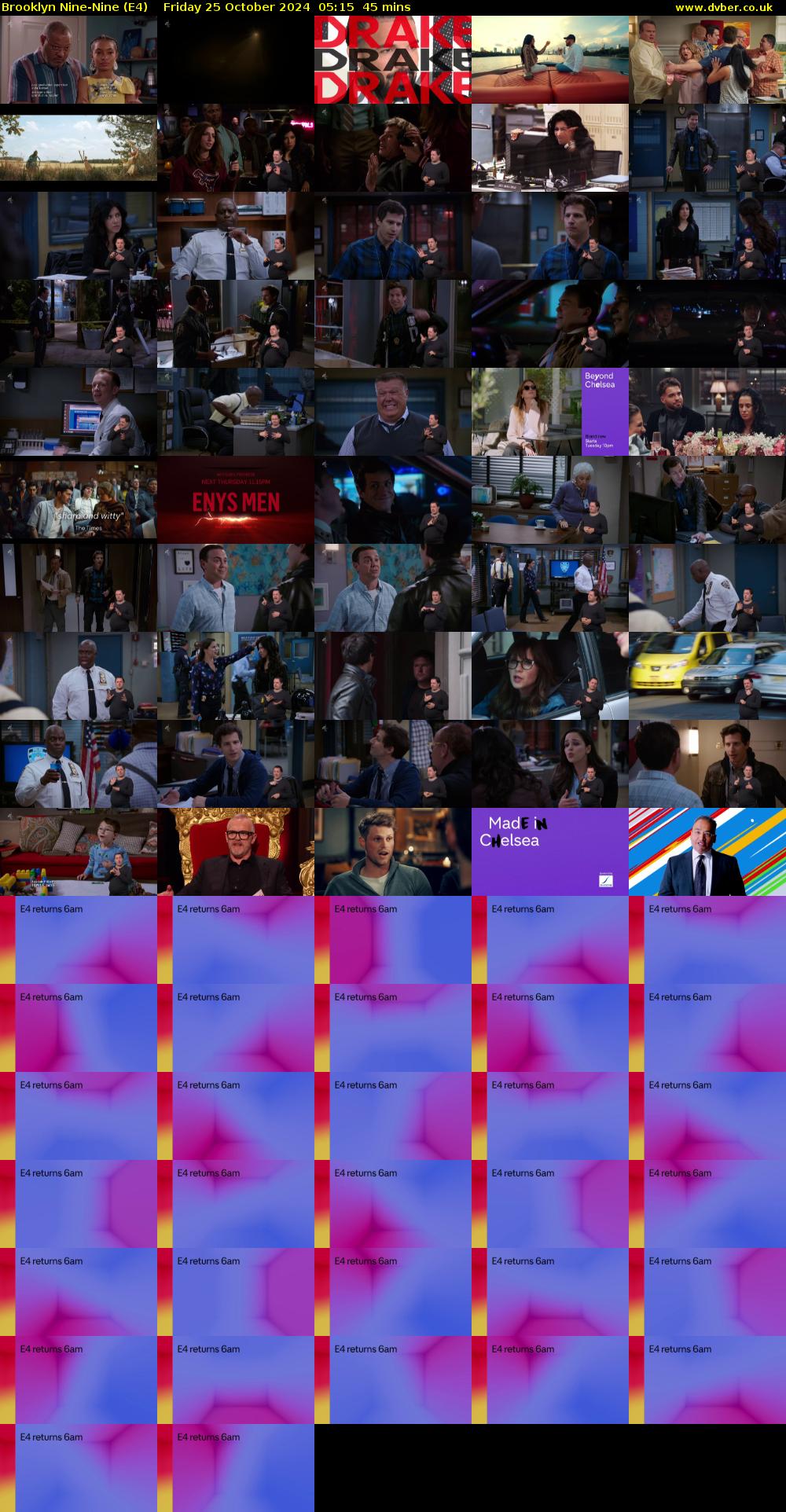 Brooklyn Nine-Nine (E4) Friday 25 October 2024 05:15 - 06:00