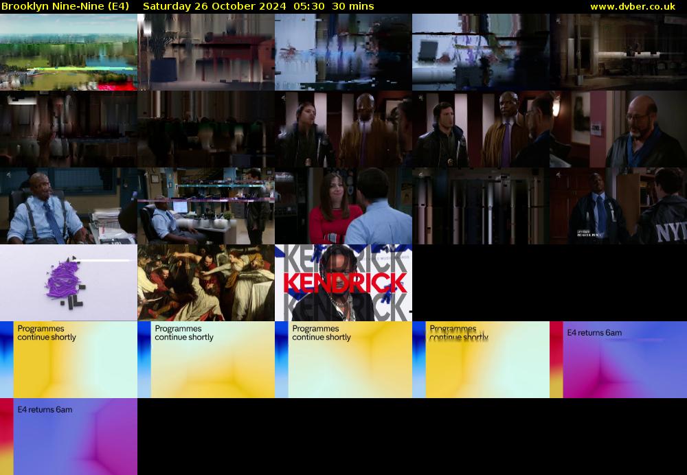 Brooklyn Nine-Nine (E4) Saturday 26 October 2024 05:30 - 06:00