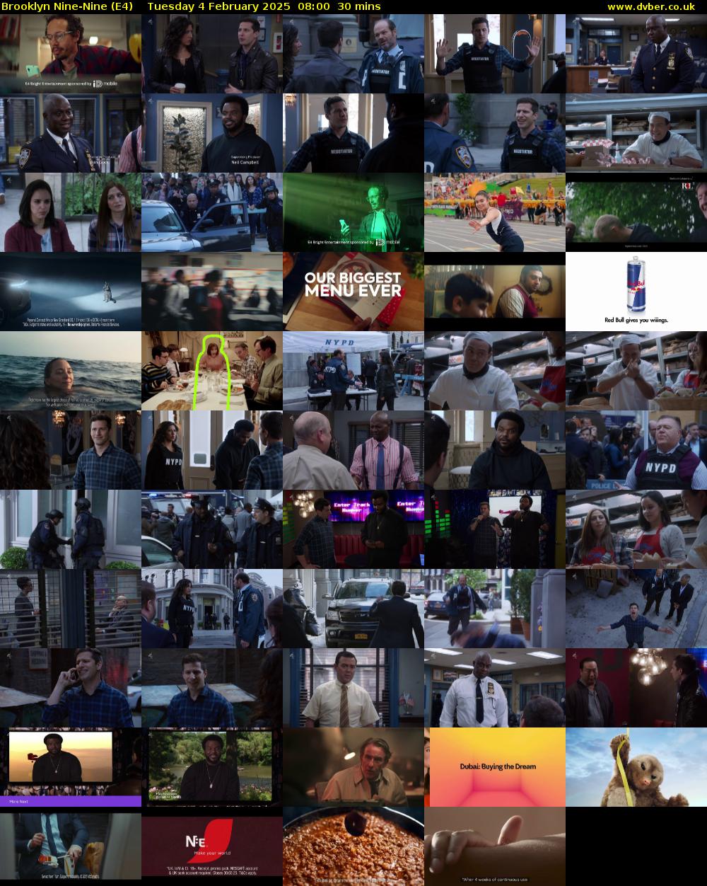 Brooklyn Nine-Nine (E4) Tuesday 4 February 2025 08:00 - 08:30