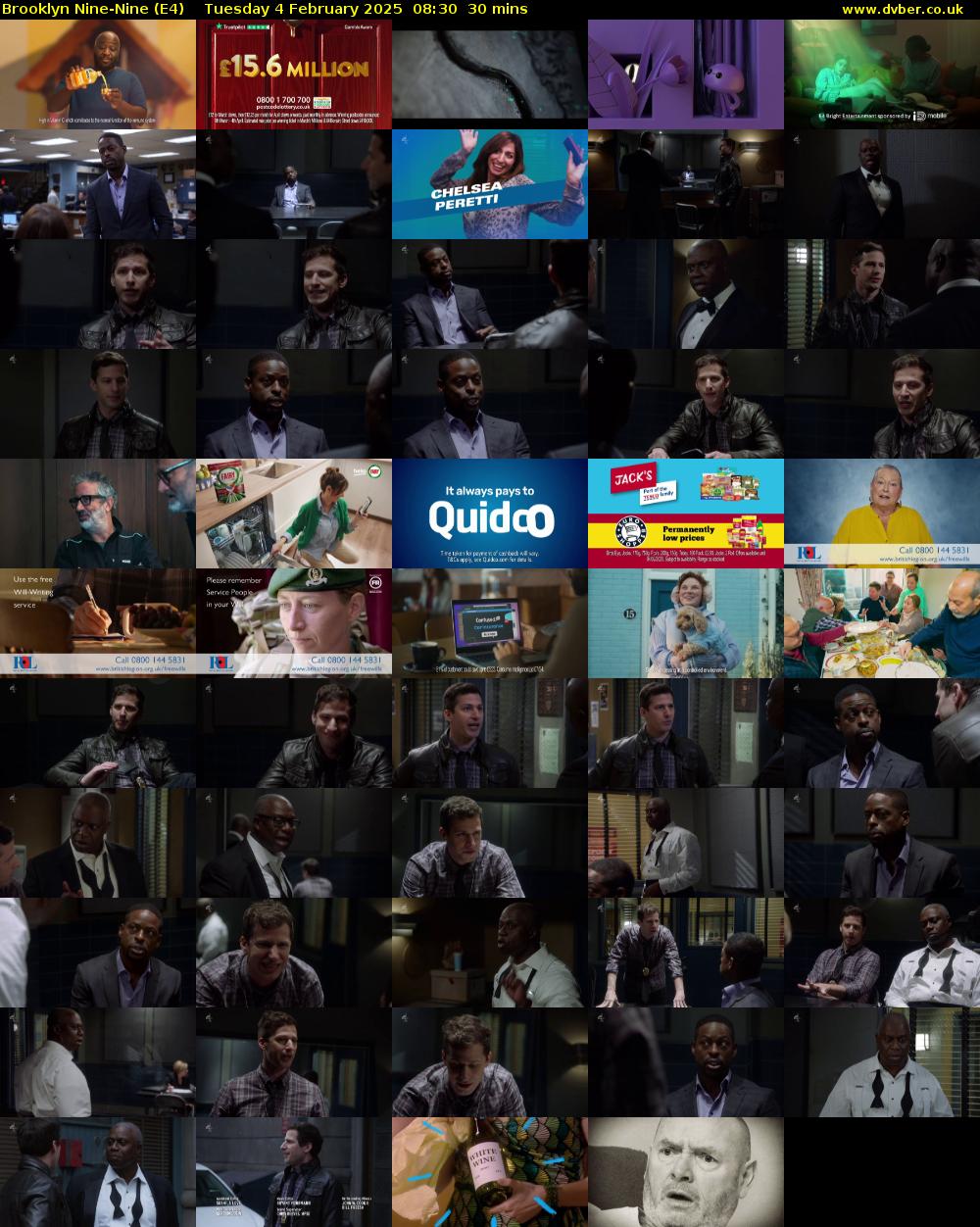 Brooklyn Nine-Nine (E4) Tuesday 4 February 2025 08:30 - 09:00
