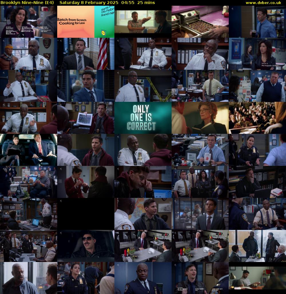 Brooklyn Nine-Nine (E4) Saturday 8 February 2025 04:55 - 05:20