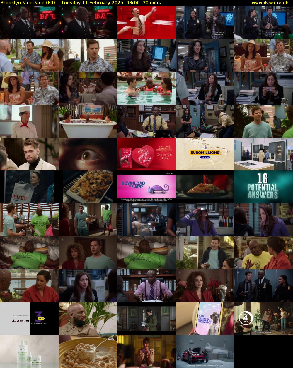 Brooklyn Nine-Nine (E4) Tuesday 11 February 2025 08:00 - 08:30