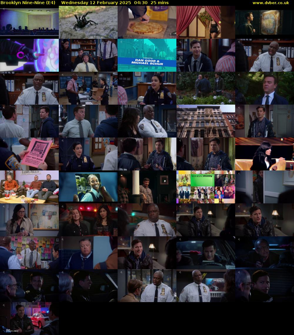 Brooklyn Nine-Nine (E4) Wednesday 12 February 2025 04:30 - 04:55