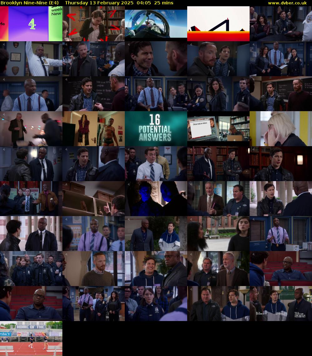 Brooklyn Nine-Nine (E4) Thursday 13 February 2025 04:05 - 04:30