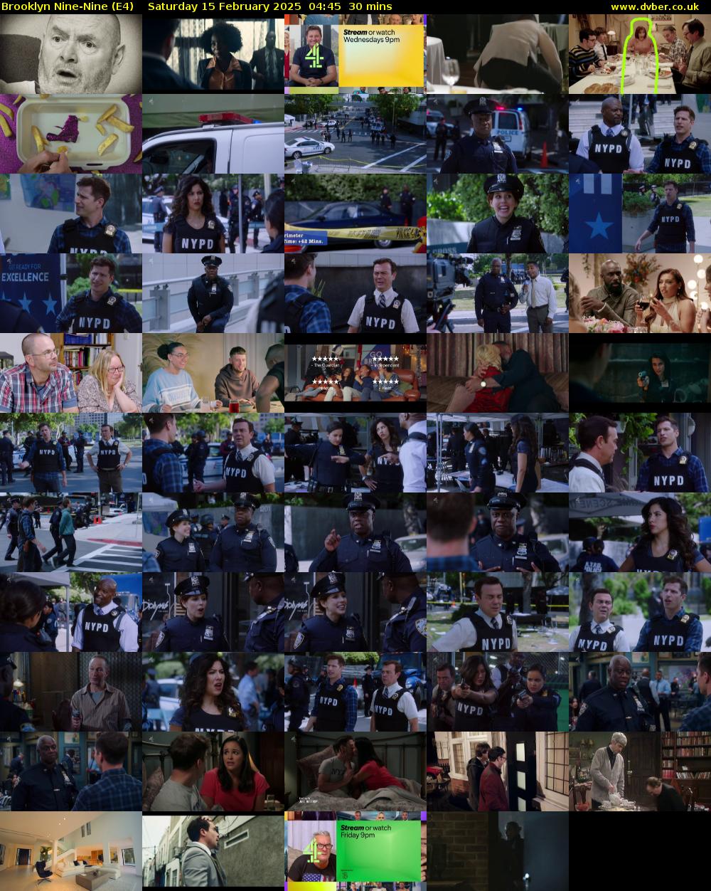 Brooklyn Nine-Nine (E4) Saturday 15 February 2025 04:45 - 05:15