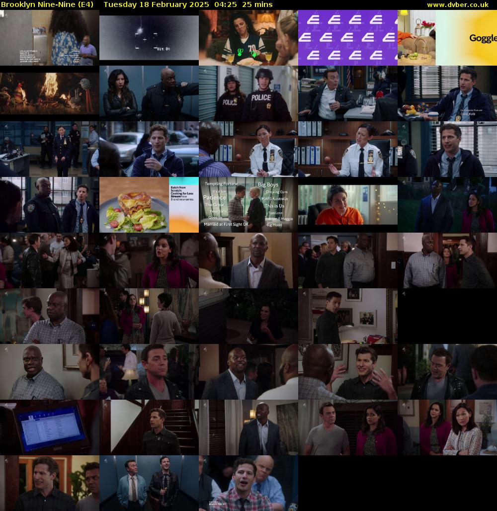 Brooklyn Nine-Nine (E4) Tuesday 18 February 2025 04:25 - 04:50