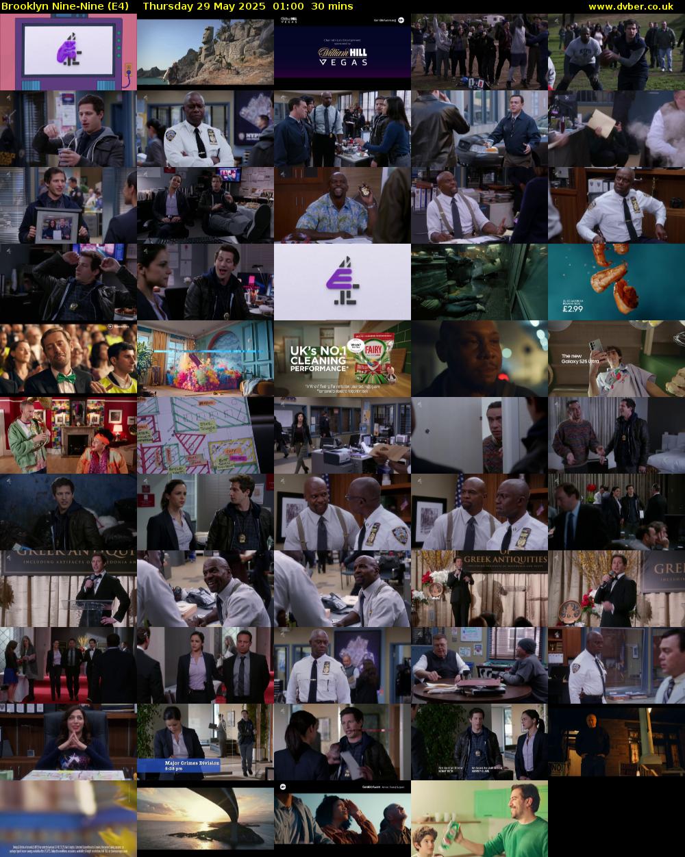Brooklyn Nine-Nine (E4) Thursday 29 May 2025 01:00 - 01:30