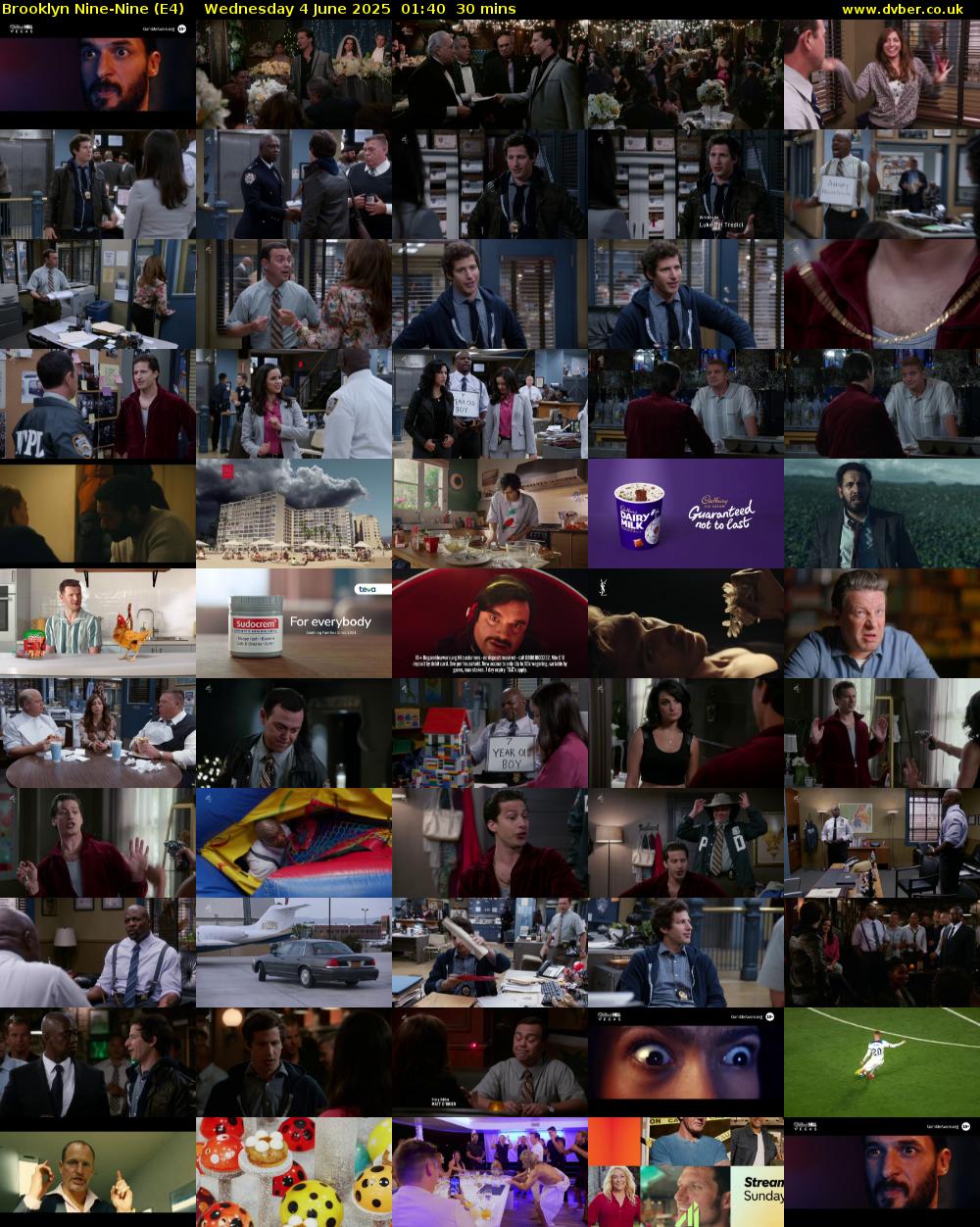 Brooklyn Nine-Nine (E4) Wednesday 4 June 2025 01:40 - 02:10