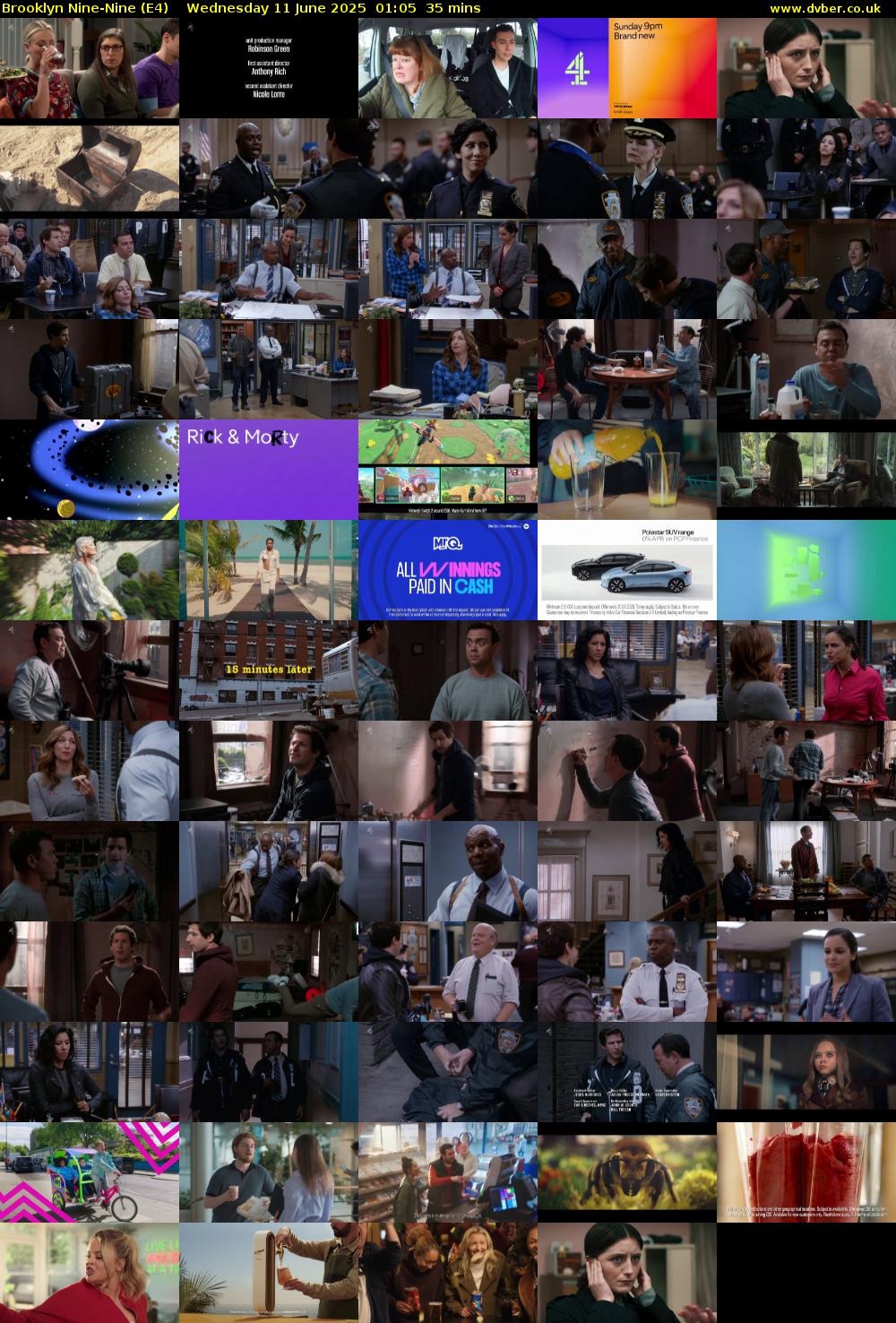 Brooklyn Nine-Nine (E4) Wednesday 11 June 2025 01:05 - 01:40