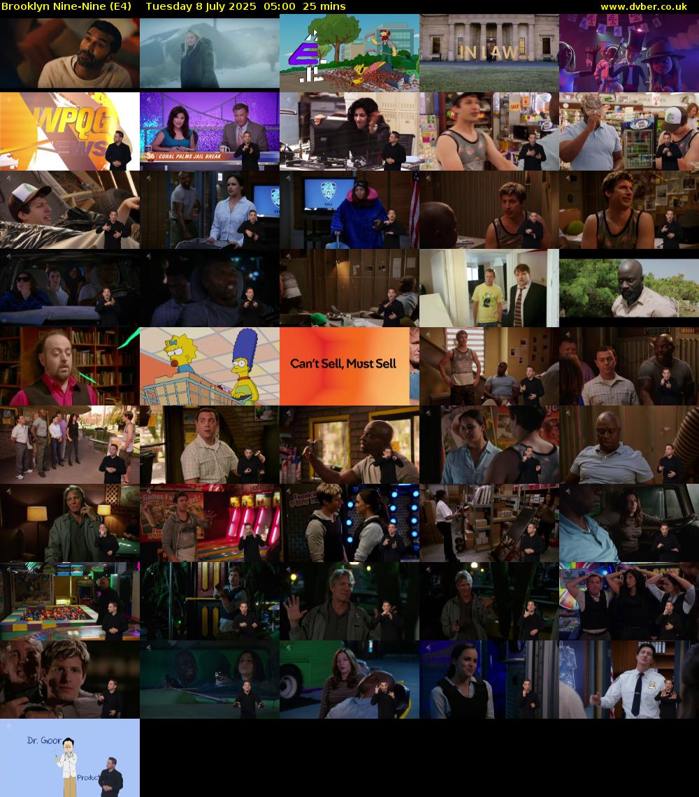 Brooklyn Nine-Nine (E4) Tuesday 8 July 2025 05:00 - 05:25