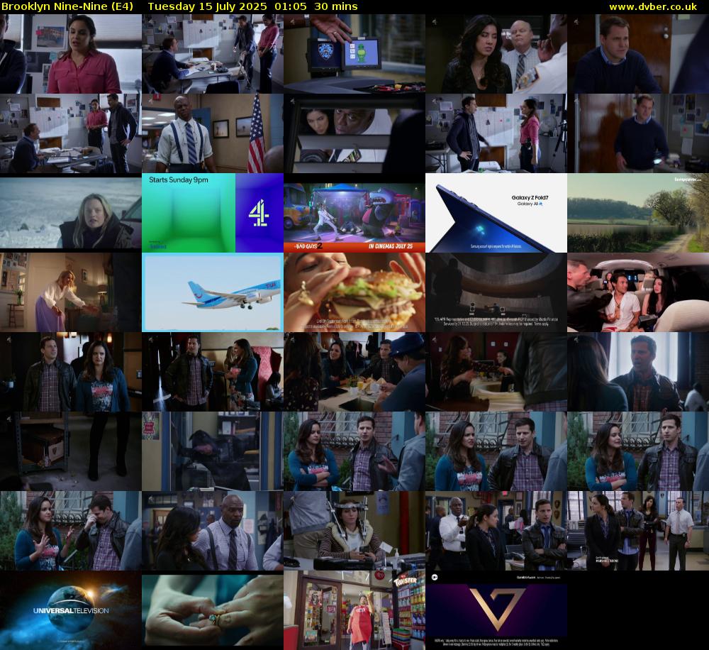 Brooklyn Nine-Nine (E4) Tuesday 15 July 2025 01:05 - 01:35