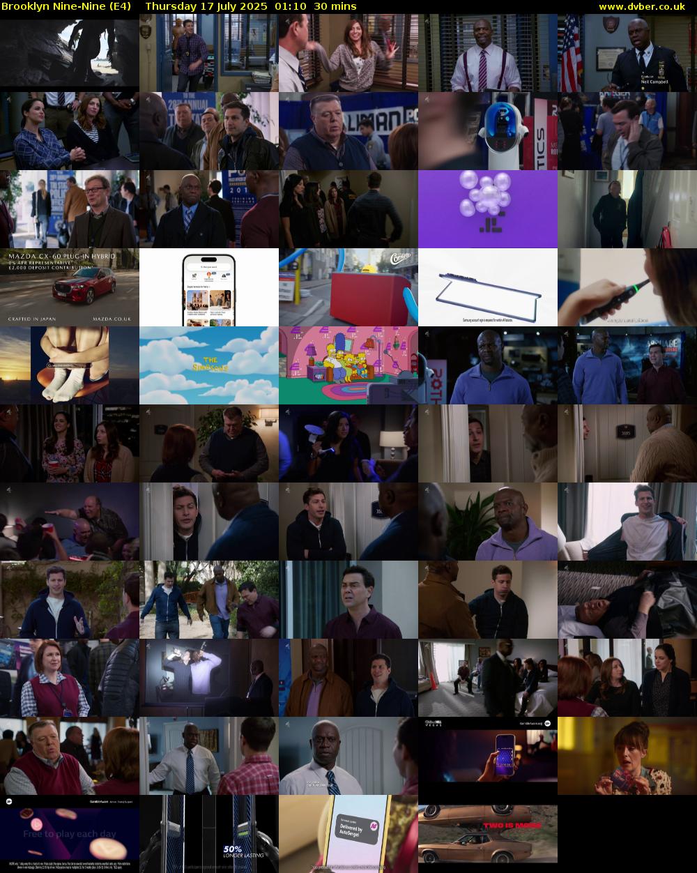 Brooklyn Nine-Nine (E4) Thursday 17 July 2025 01:10 - 01:40