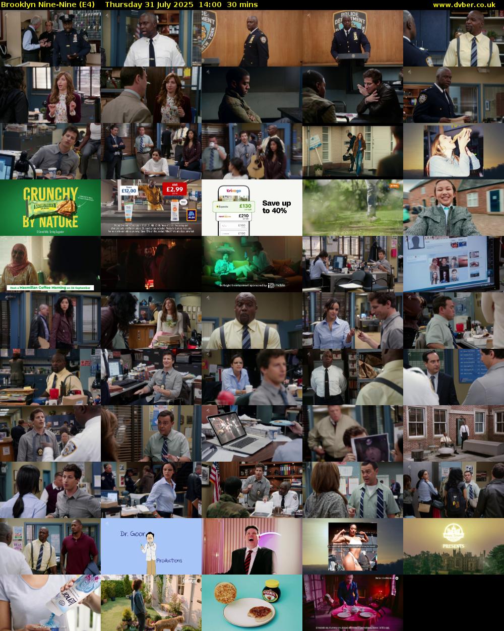 Brooklyn Nine-Nine (E4) Thursday 31 July 2025 14:00 - 14:30