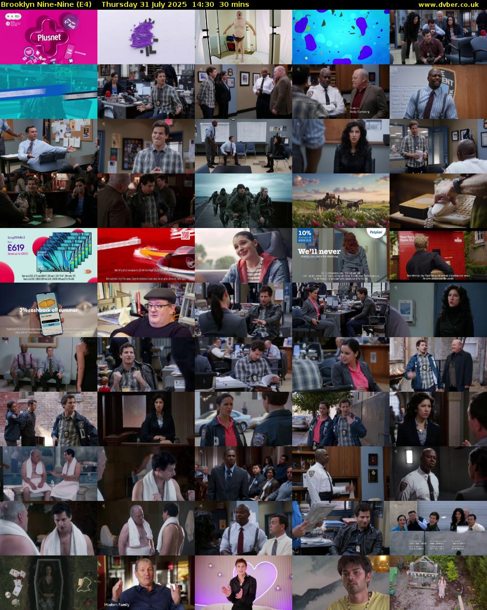 Brooklyn Nine-Nine (E4) Thursday 31 July 2025 14:30 - 15:00