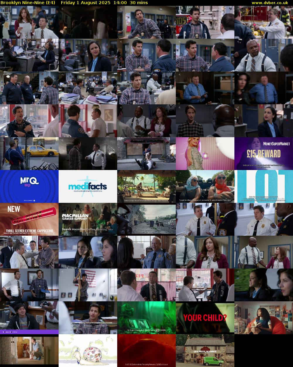 Brooklyn Nine-Nine (E4) Friday 1 August 2025 14:00 - 14:30