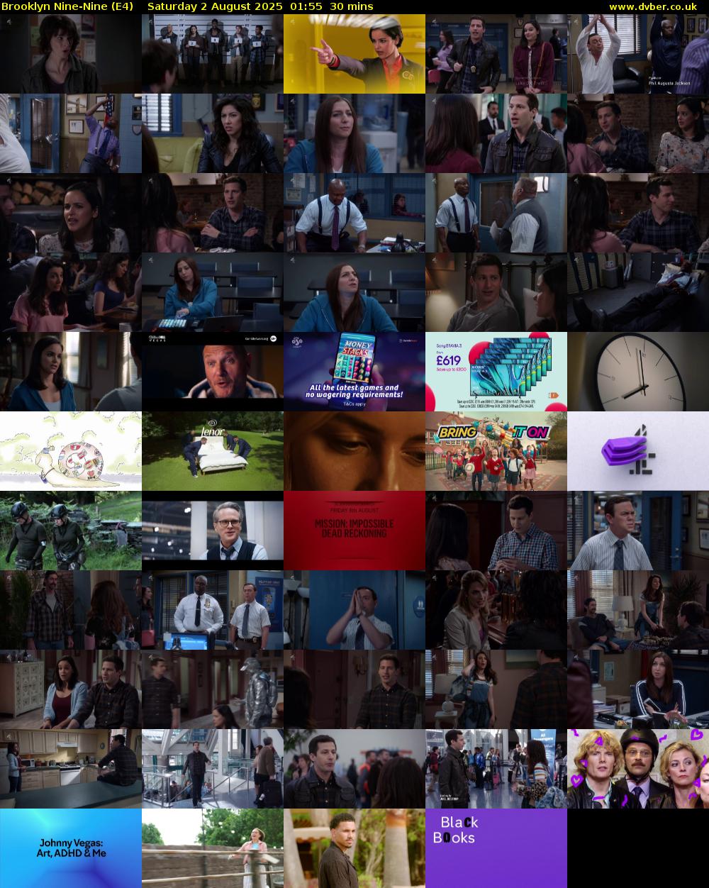 Brooklyn Nine-Nine (E4) Saturday 2 August 2025 01:55 - 02:25