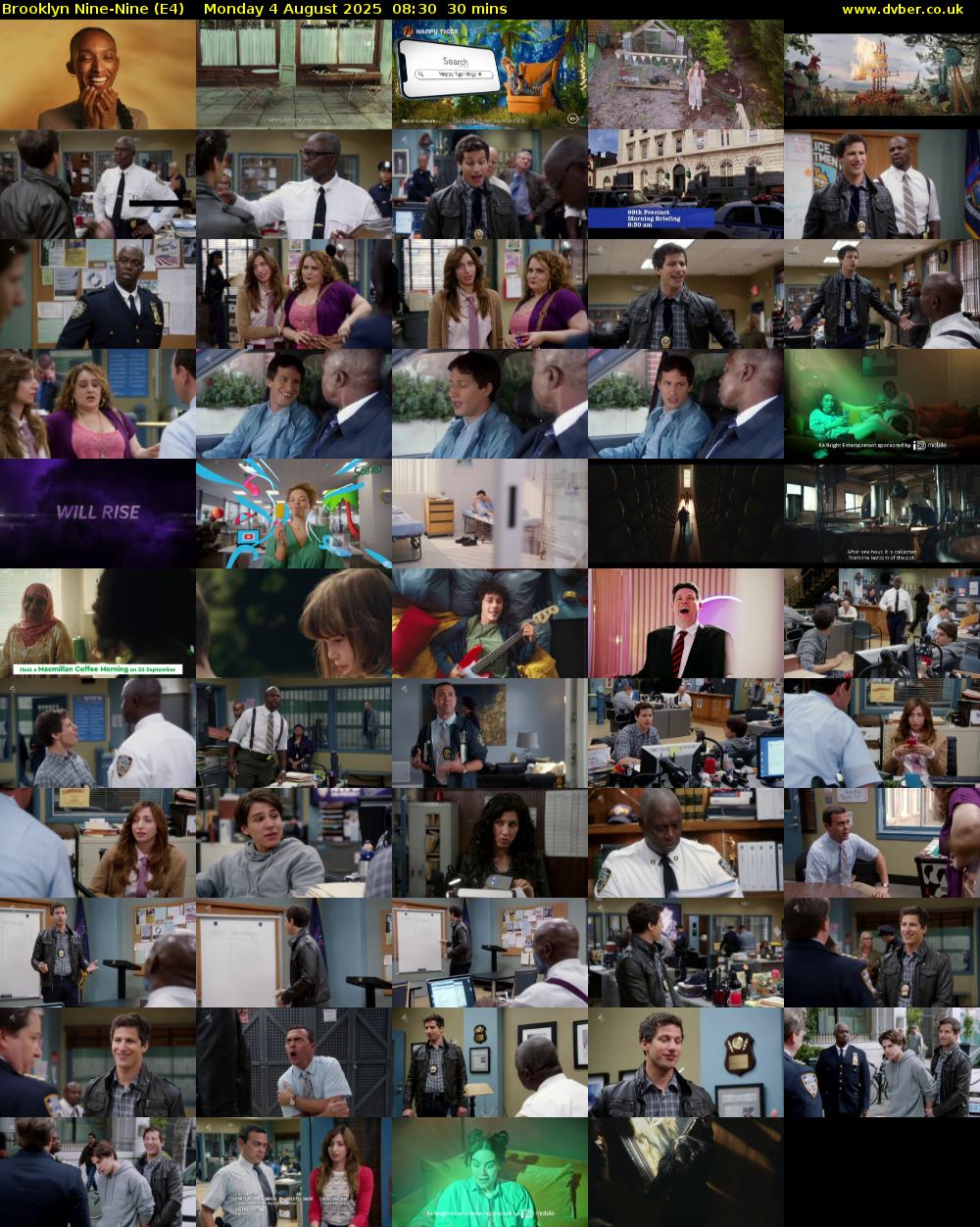 Brooklyn Nine-Nine (E4) Monday 4 August 2025 08:30 - 09:00