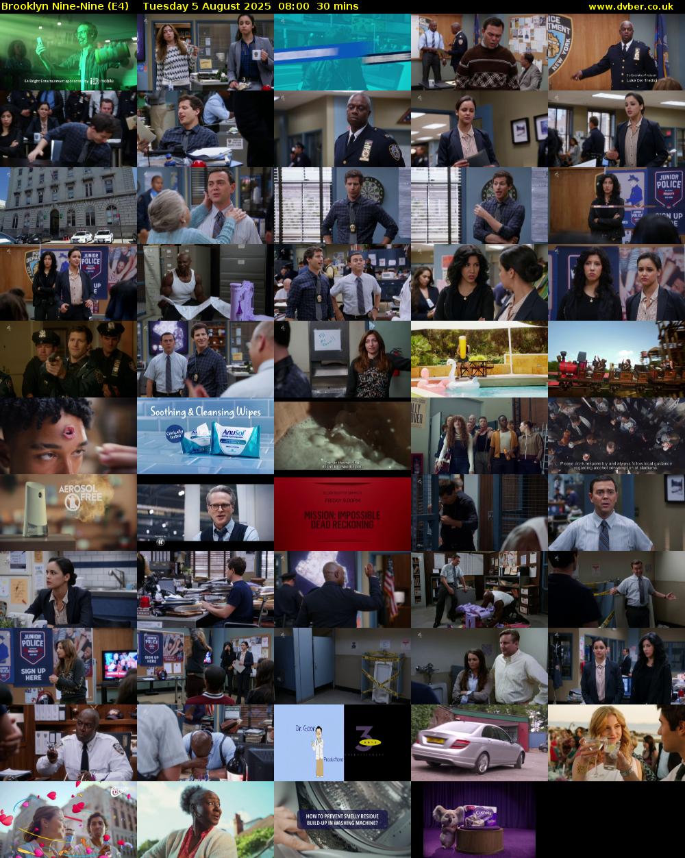 Brooklyn Nine-Nine (E4) Tuesday 5 August 2025 08:00 - 08:30