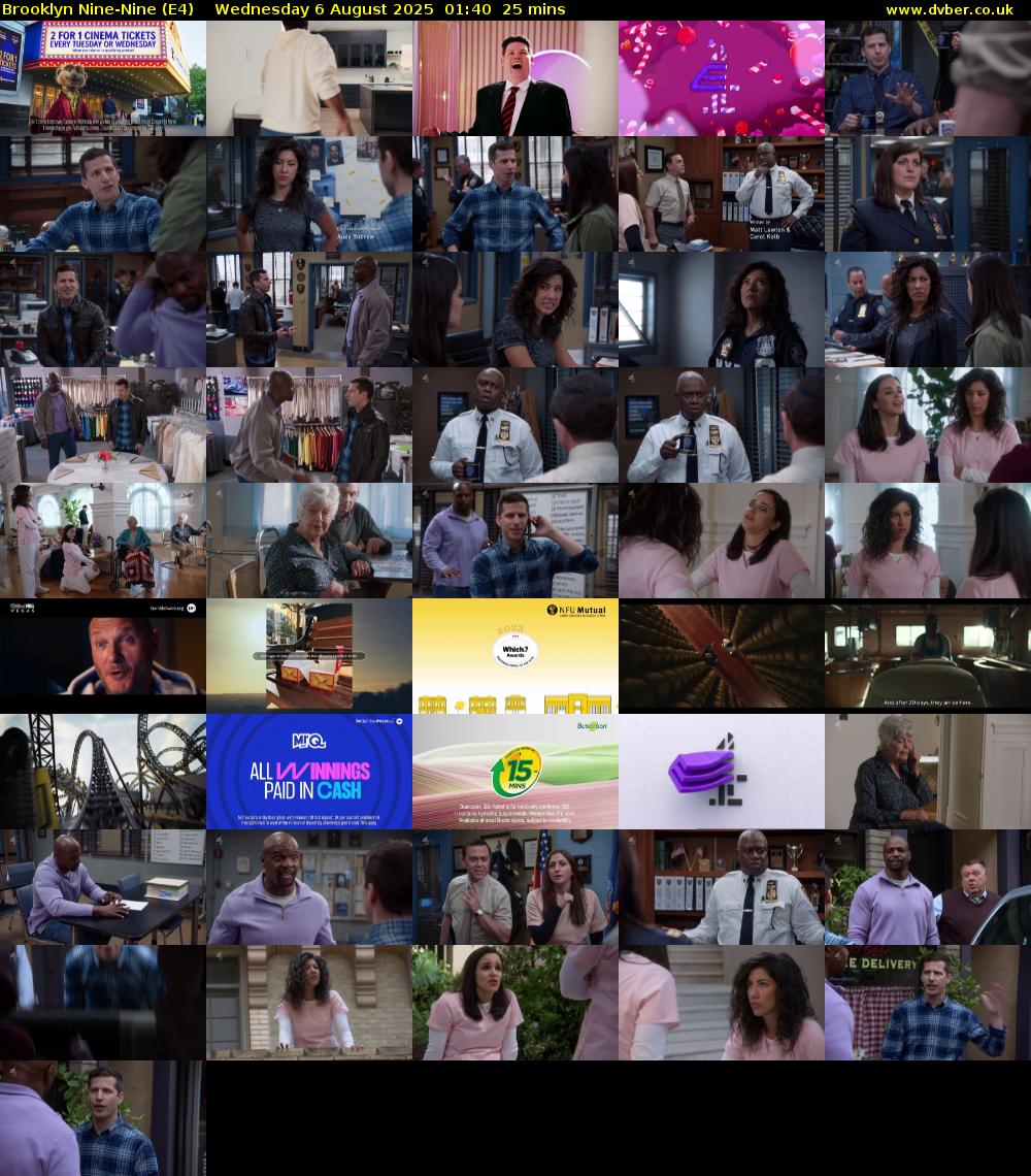 Brooklyn Nine-Nine (E4) Wednesday 6 August 2025 01:40 - 02:05