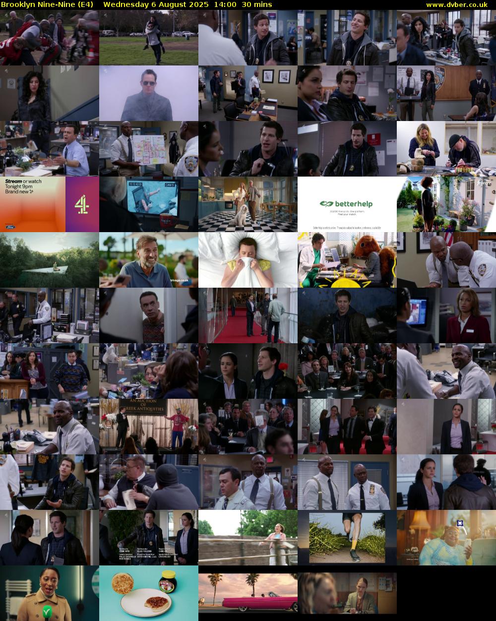 Brooklyn Nine-Nine (E4) Wednesday 6 August 2025 14:00 - 14:30