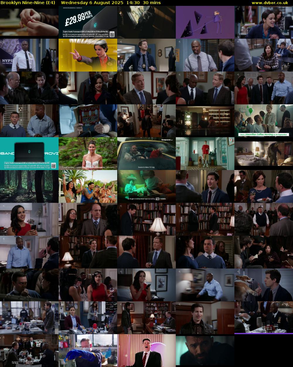 Brooklyn Nine-Nine (E4) Wednesday 6 August 2025 14:30 - 15:00