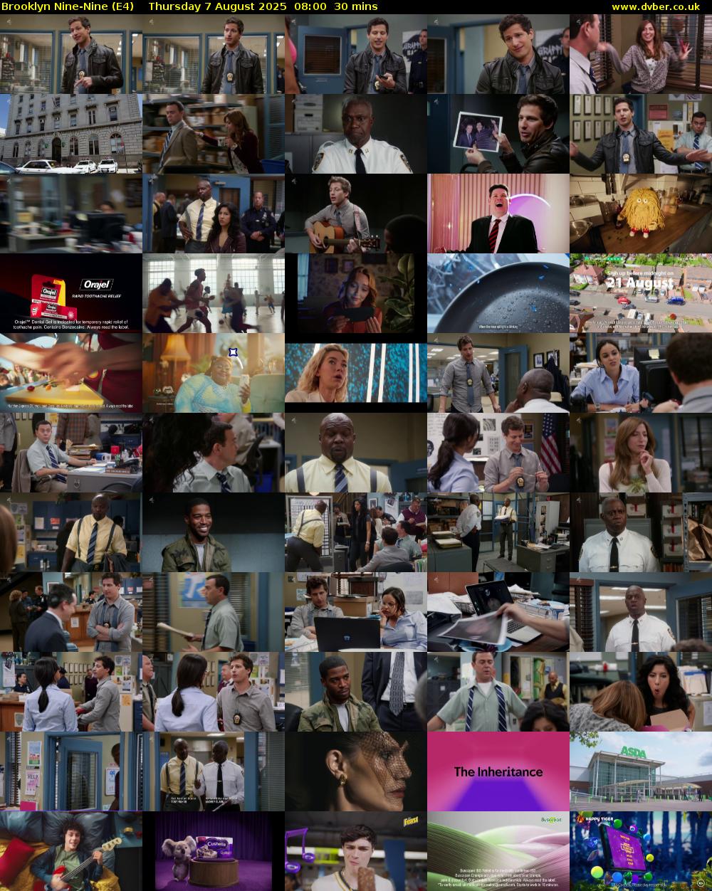 Brooklyn Nine-Nine (E4) Thursday 7 August 2025 08:00 - 08:30
