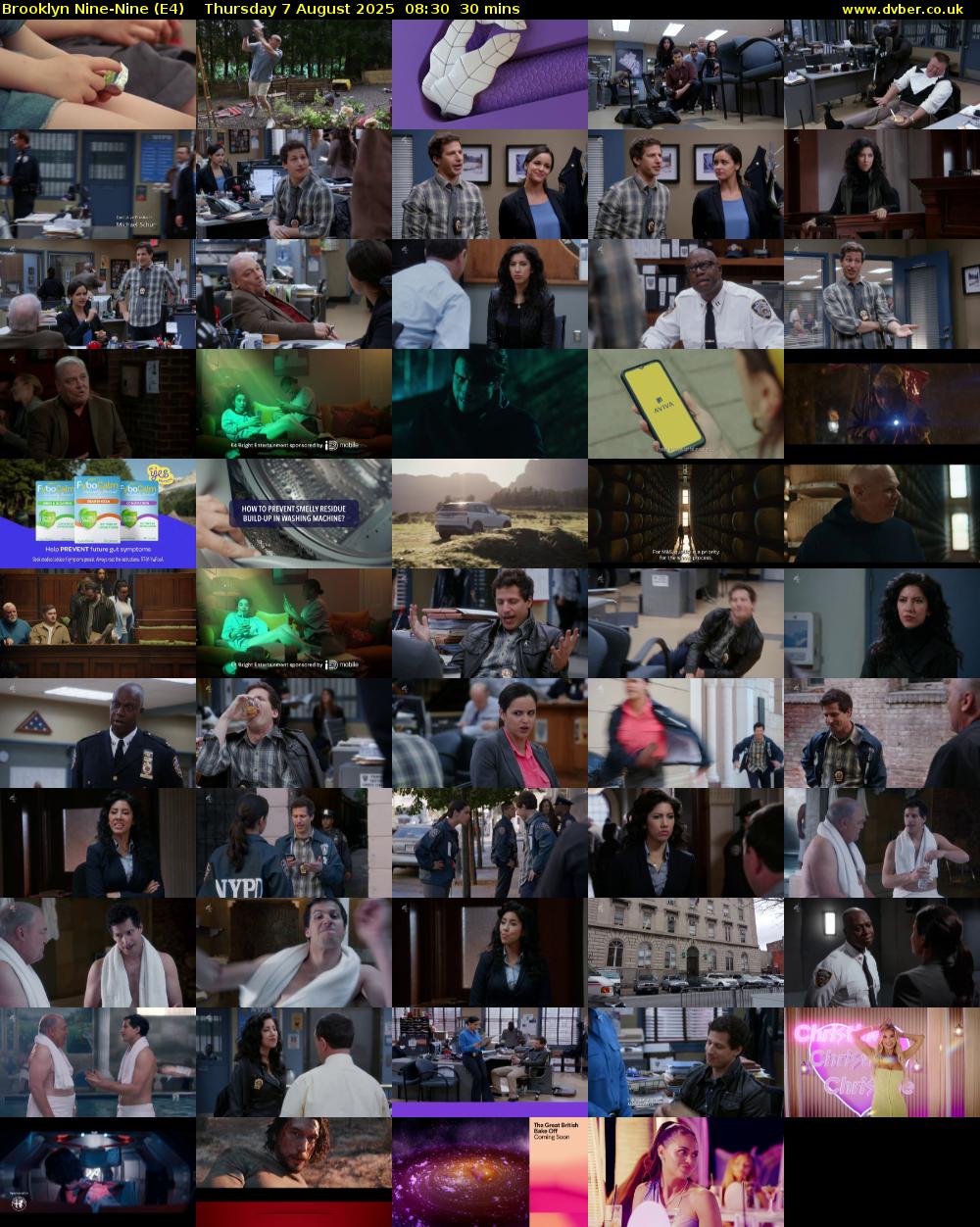 Brooklyn Nine-Nine (E4) Thursday 7 August 2025 08:30 - 09:00