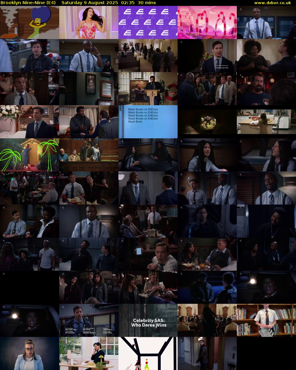 Brooklyn Nine-Nine (E4) Saturday 9 August 2025 02:35 - 03:05