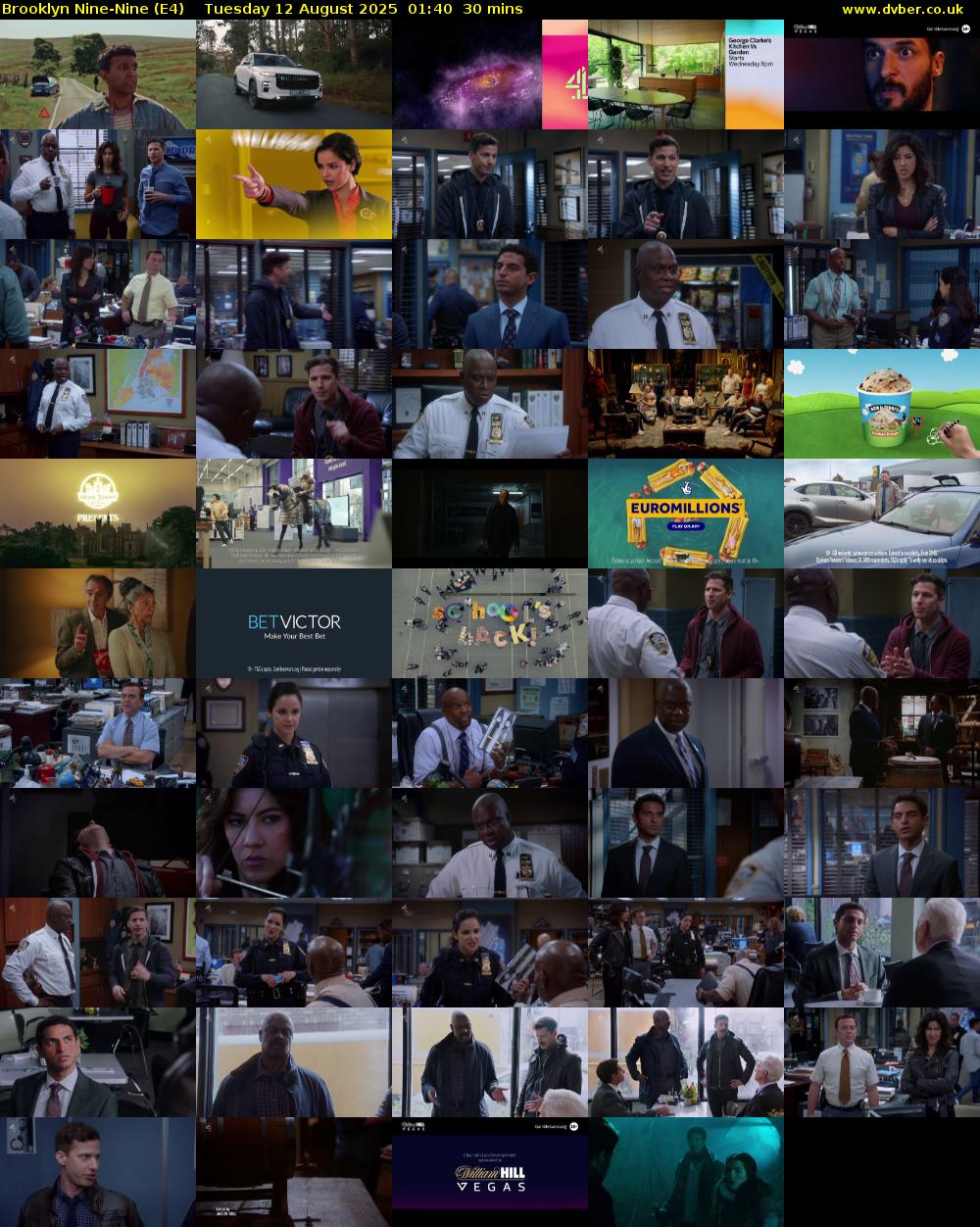 Brooklyn Nine-Nine (E4) Tuesday 12 August 2025 01:40 - 02:10