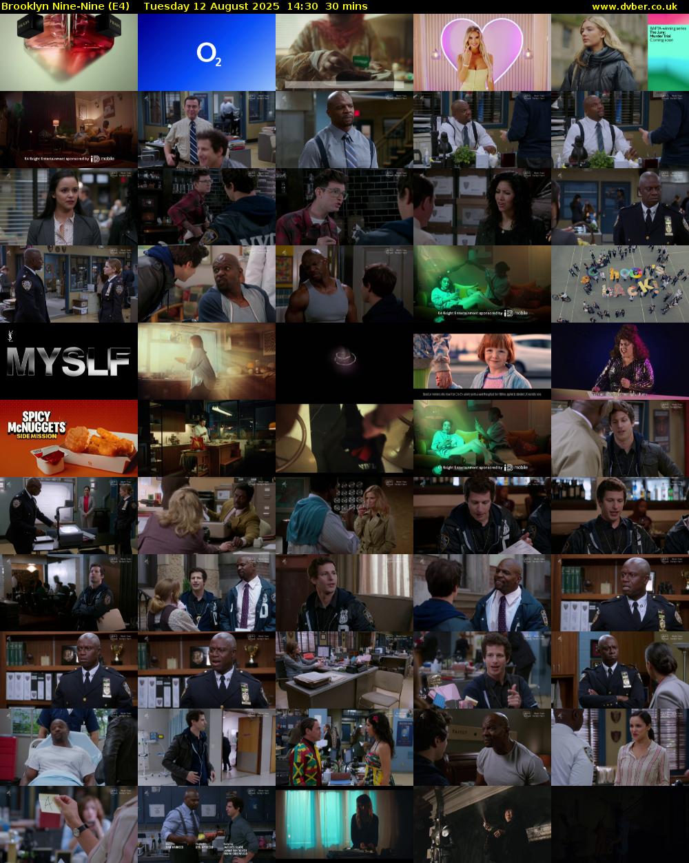 Brooklyn Nine-Nine (E4) Tuesday 12 August 2025 14:30 - 15:00