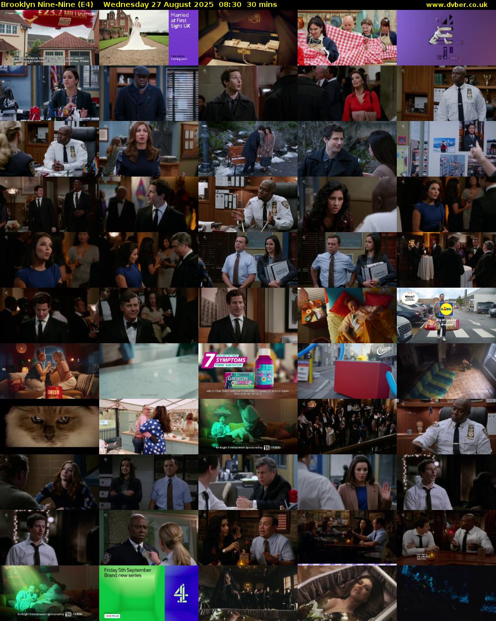 Brooklyn Nine-Nine (E4) Wednesday 27 August 2025 08:30 - 09:00