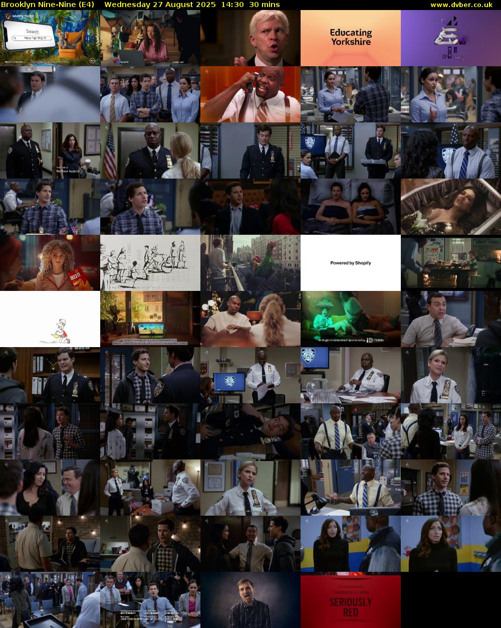 Brooklyn Nine-Nine (E4) Wednesday 27 August 2025 14:30 - 15:00