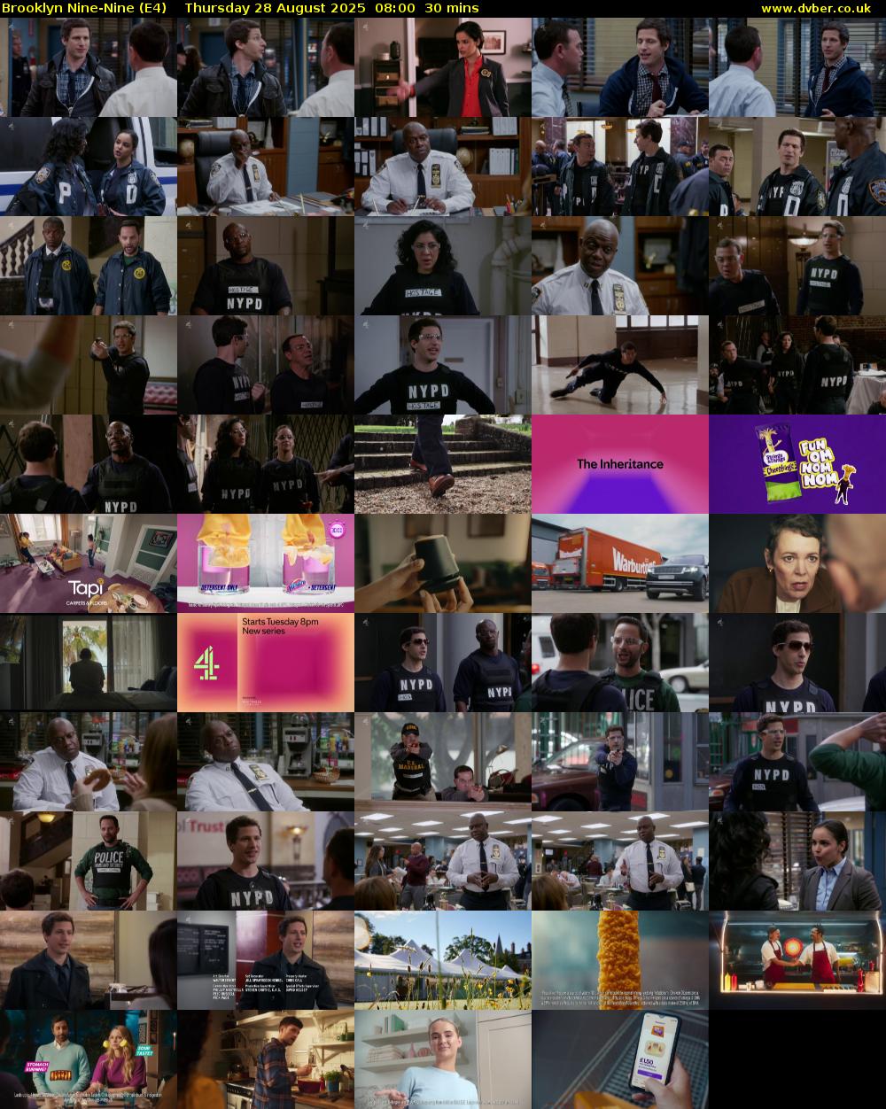 Brooklyn Nine-Nine (E4) Thursday 28 August 2025 08:00 - 08:30