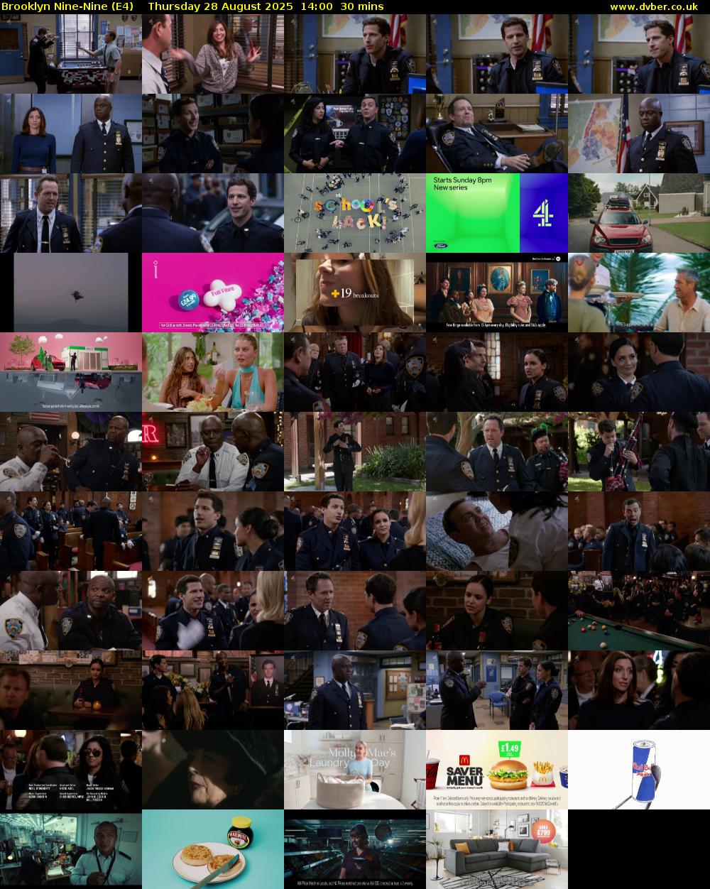 Brooklyn Nine-Nine (E4) Thursday 28 August 2025 14:00 - 14:30