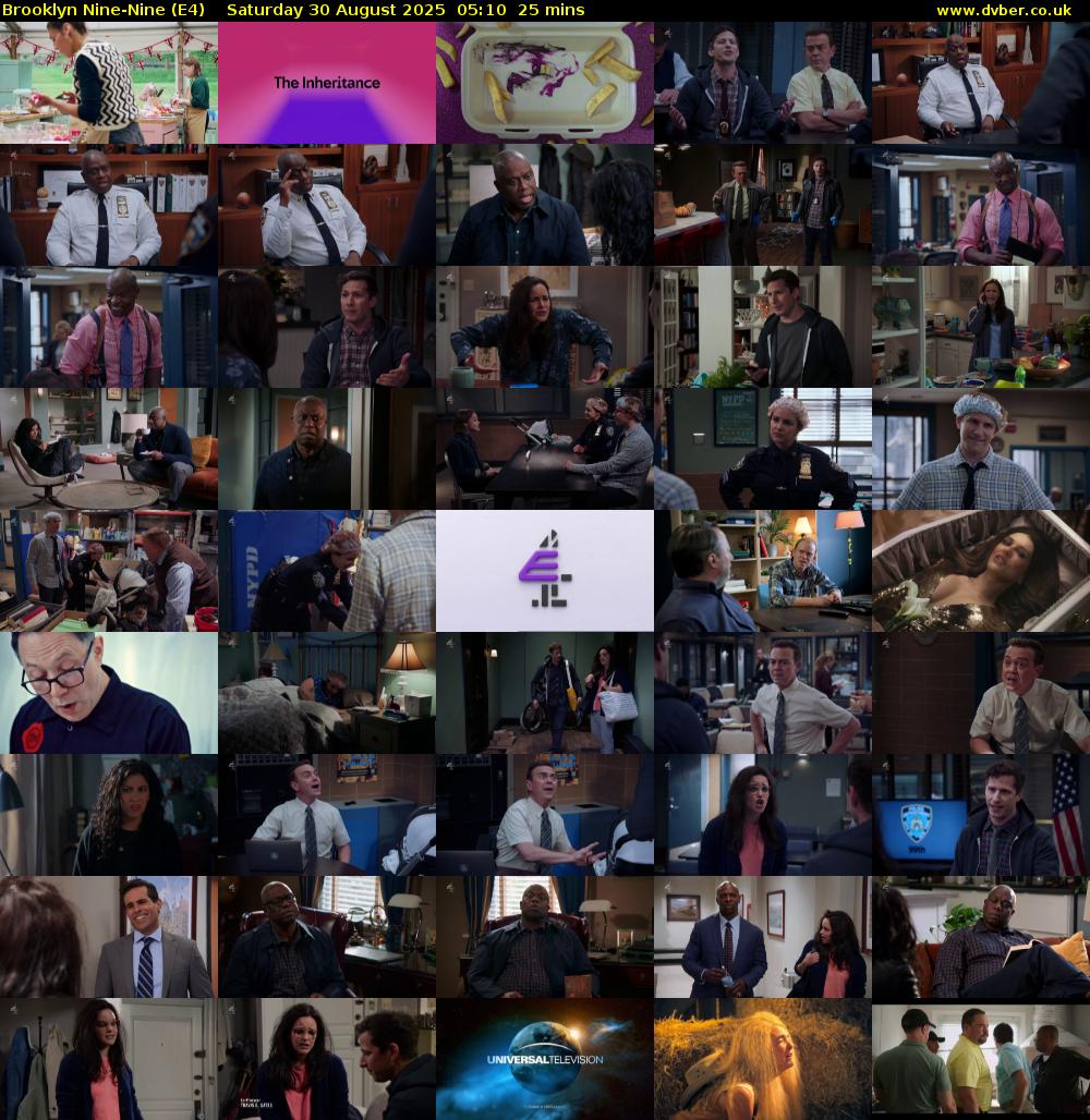 Brooklyn Nine-Nine (E4) Saturday 30 August 2025 05:10 - 05:35