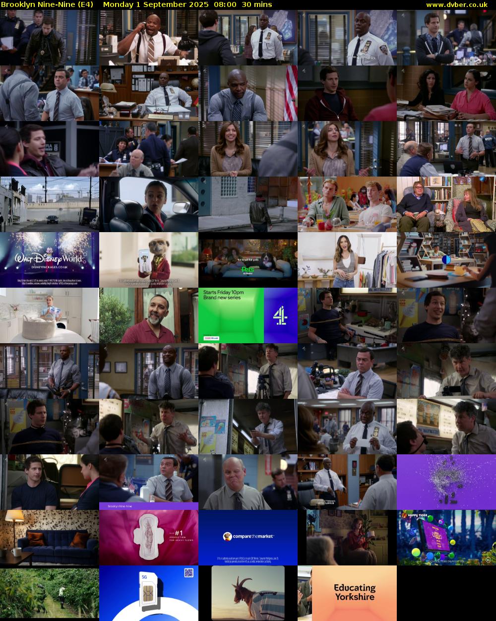 Brooklyn Nine-Nine (E4) Monday 1 September 2025 08:00 - 08:30