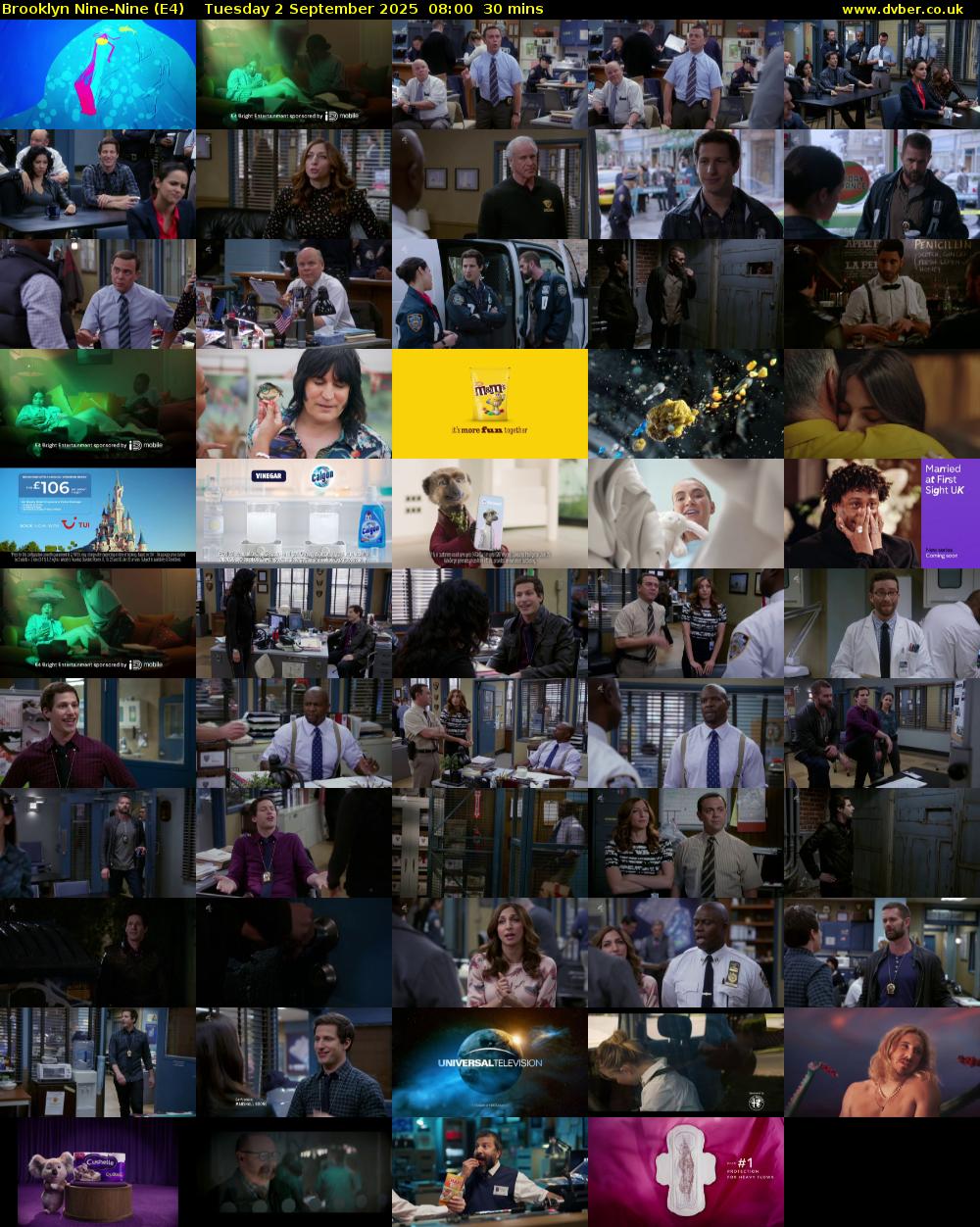Brooklyn Nine-Nine (E4) Tuesday 2 September 2025 08:00 - 08:30