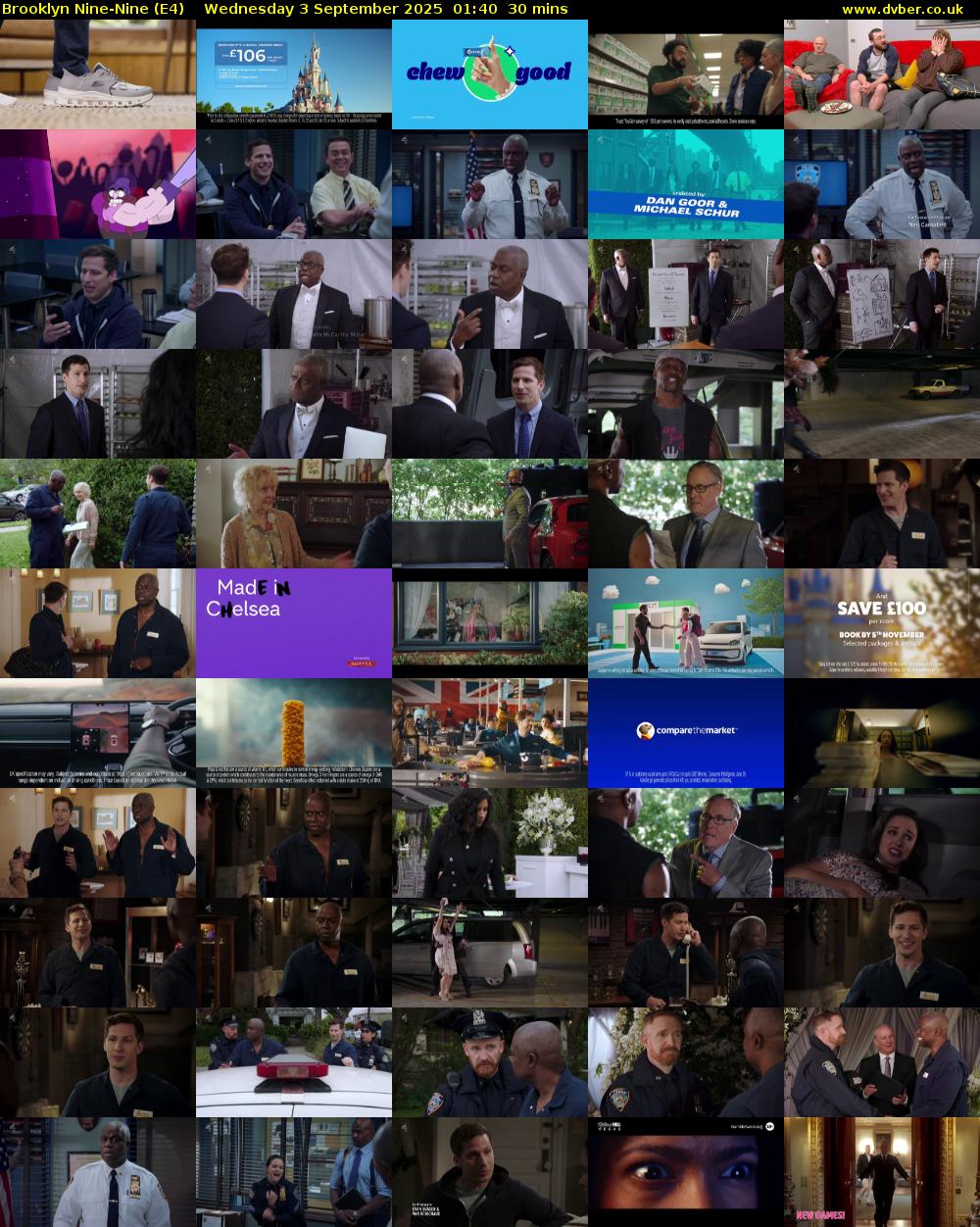 Brooklyn Nine-Nine (E4) Wednesday 3 September 2025 01:40 - 02:10