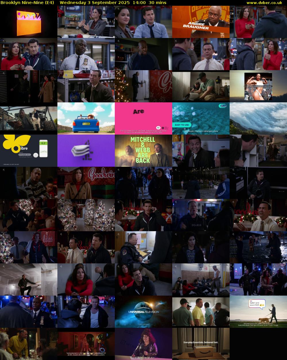Brooklyn Nine-Nine (E4) Wednesday 3 September 2025 14:00 - 14:30